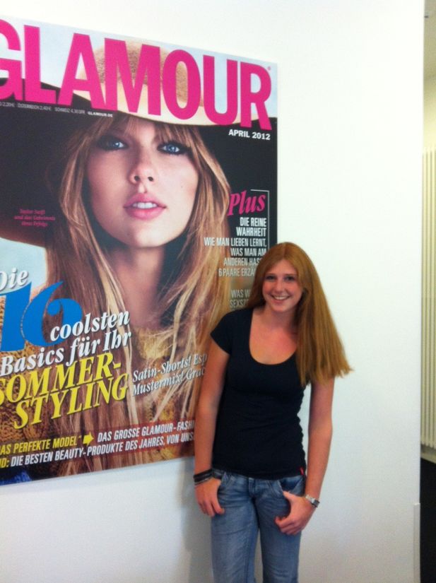 Laura Mähler wurde in die Redaktion der Zeitschrift Glamour in München eingeladen