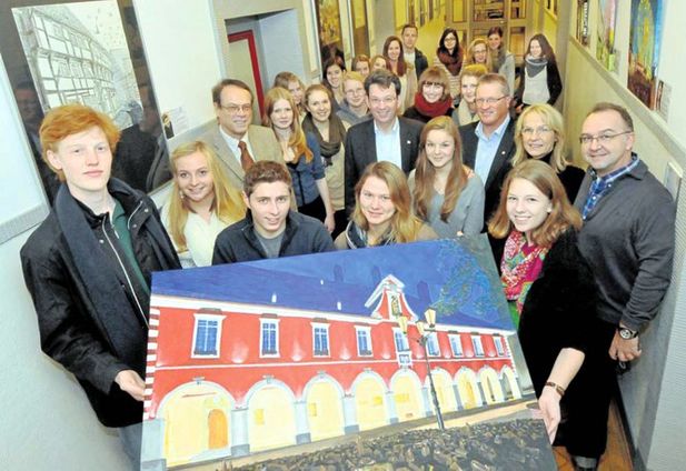 Austtellung der Kalender-Originale im Rathaus