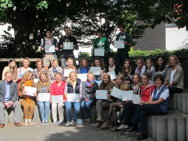 Die erfolgreichen Teilnehmer des DELF-Programms