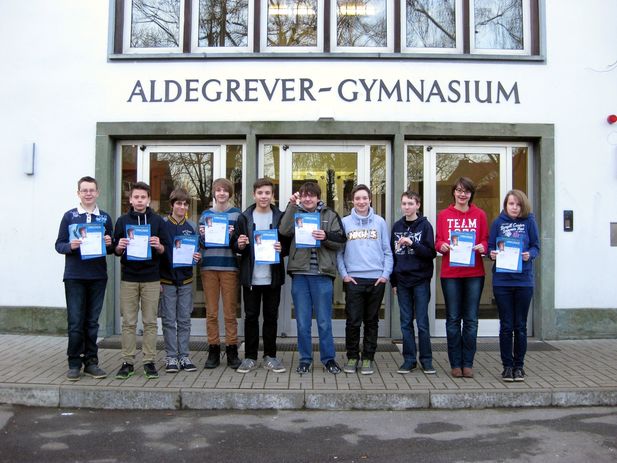 Die Teilnehmer des Biber-Wettbewerbs