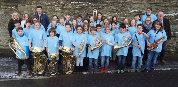 Die neuen T-Shirts der Bläserklasse