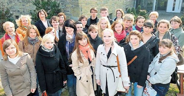 Die Schülergruppe aus Weliki Nowgorod