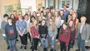 Die Schüler aus Ipswich/England und die Schüler des Aldegrever-Gymnasiums