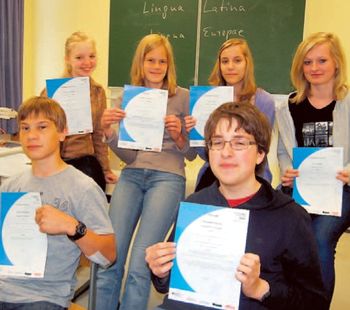 Die Teilnehmer des Latein-Wettbewerbs 2011