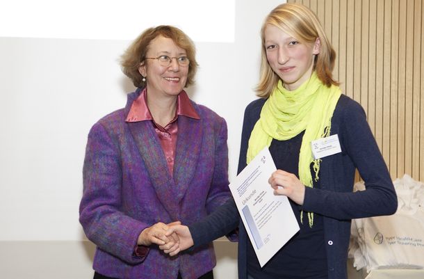 Annika Hinze bei der Preisverleihung