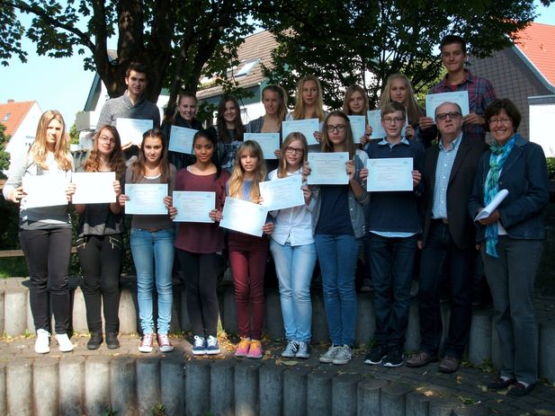 Die Überreichung der DELF-Zertifikate