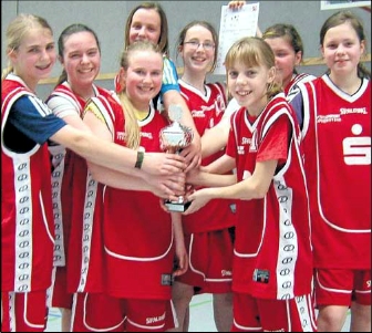 Die Siegerinnen im Basketballturnier